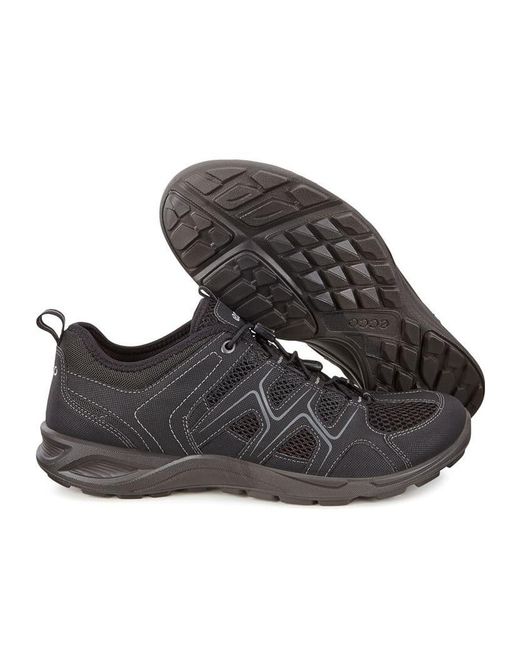 Ecco Black Laced Sneakers for men