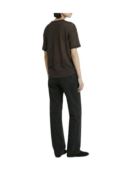 The Row Black Clair Denim High Waisted Jeans
