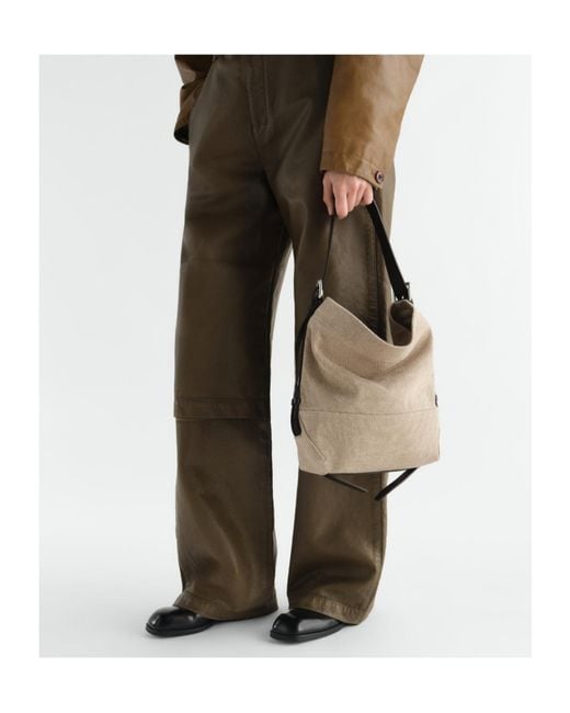 Lemaire White Small Belted Tote Bag for men