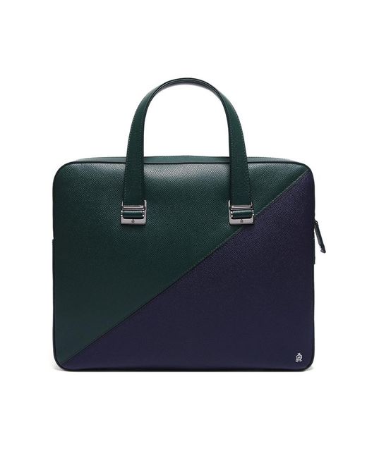 Dunhill Blue Logo Color-Matched Portable Briefcase for men