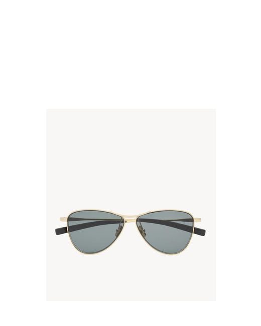 Saint Laurent White Eyewear Sl 831 Aviator Sunglasses
