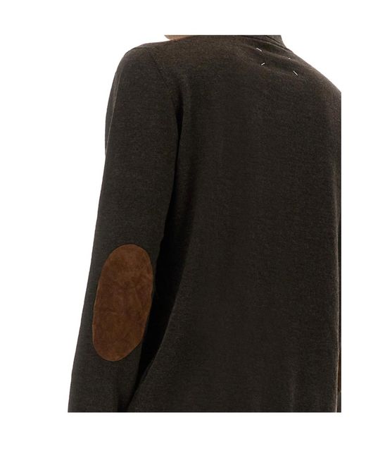 Maison Margiela Black Straight Hem Knitted Polo Shirt for men