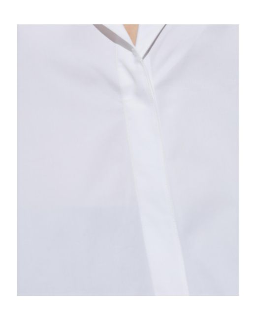 Alaïa White Alaïa Straight Cut Hooded Shirt