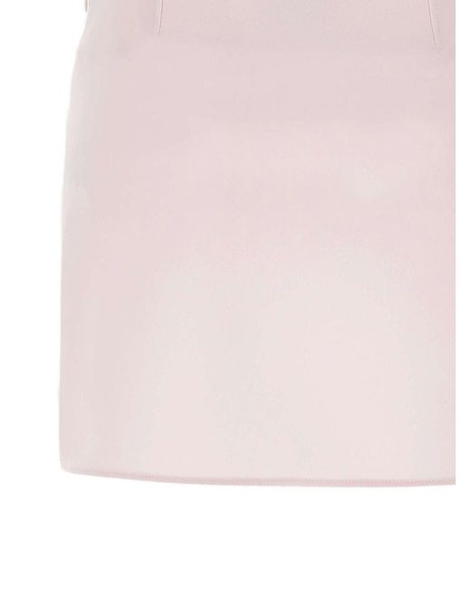 Courreges Pink Courrèges Logo-Detail Zipped Mini Skirt