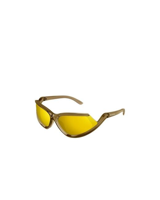 Balenciaga Yellow Eyewear Side Xpander Cat-Eye Frame Sunglasses for men