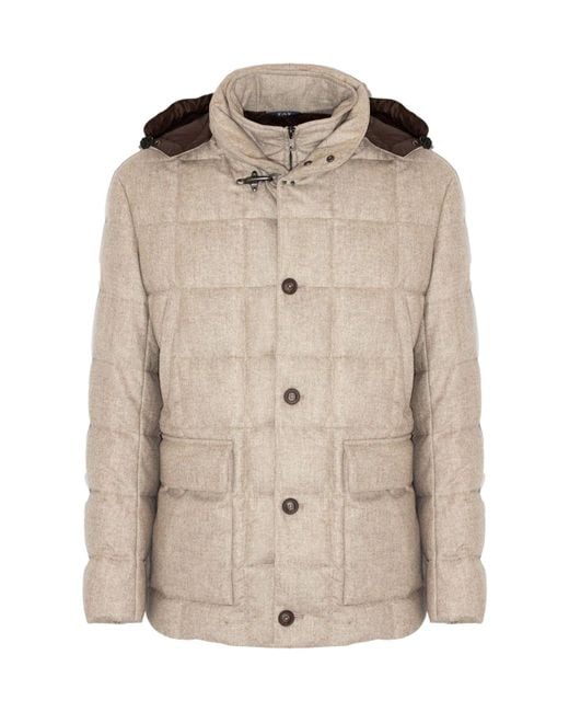 Fay Natural Hooded Padded Coat for men