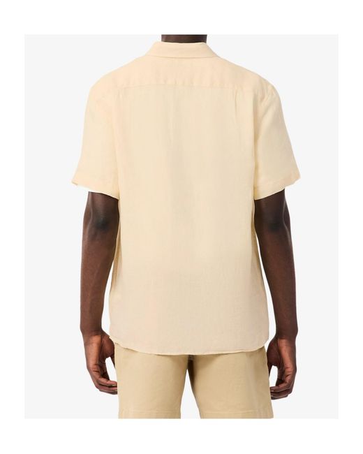 Lacoste Natural Logo-Patch Short-Sleeve Shirt for men