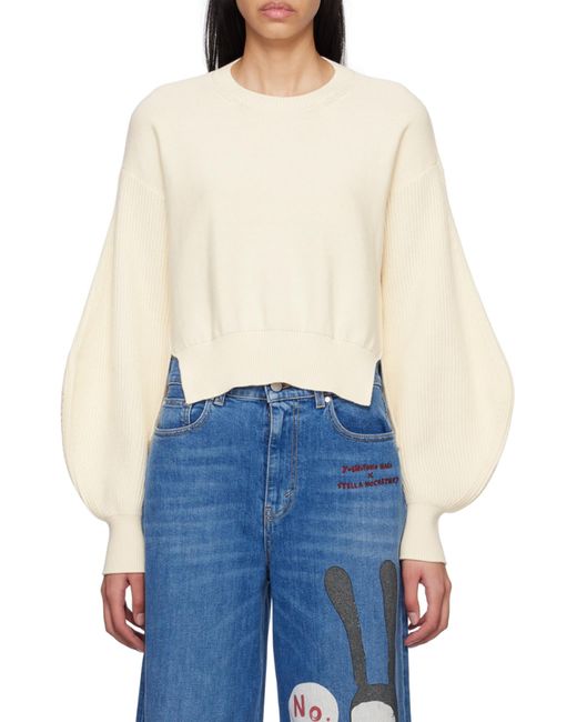 Stella McCartney White Short Knitted Sweater