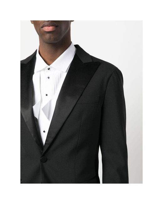 DSquared² Black Tailored Single-Breasted Two-Piece Suit for men