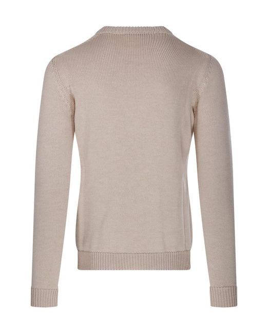 Roberto Collina Gray Crewneck Knit Sweater for men