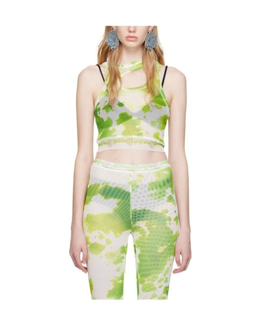 OTTOLINGER Green Round-Collar Hollow Vest