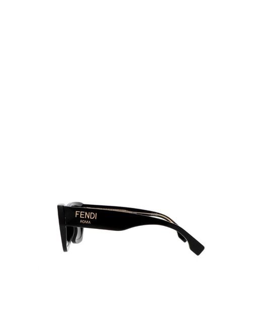 Fendi Black Eyewear Square Frame Sunglasses