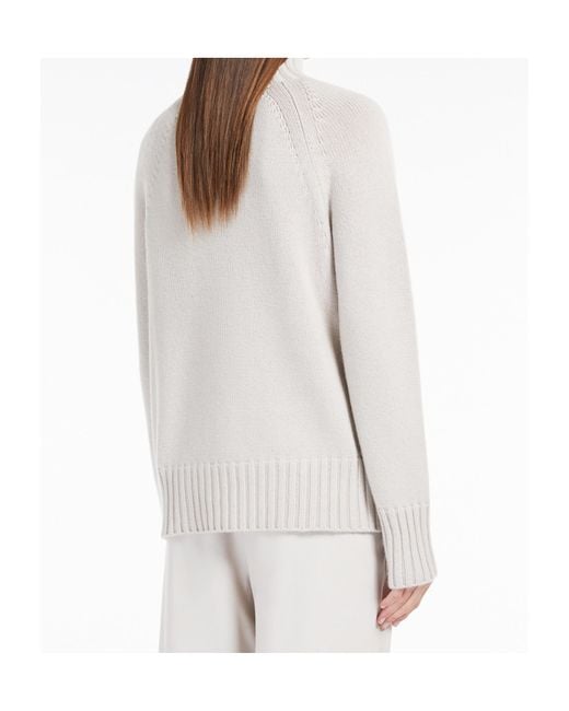 Max Mara White 'S Mantova Turtleneck Knitted Jumper