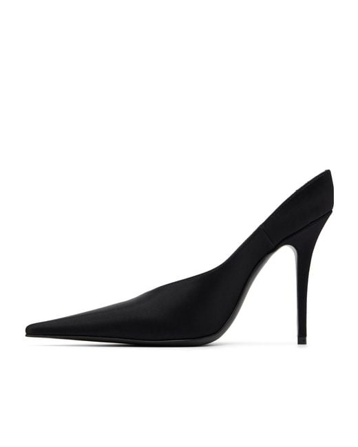 AMINA MUADDI Black Anok Mule 105 Pointed-Toe High Heels