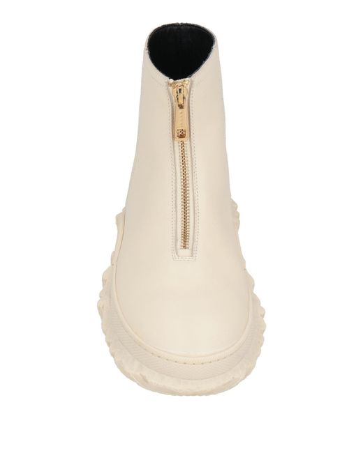 Marni Natural Solid Color Ankle Boots