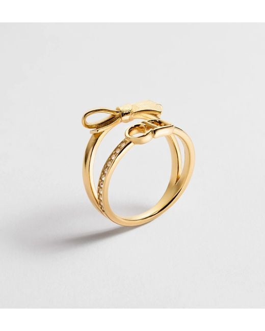 Dior Metallic Cd Bow Ring