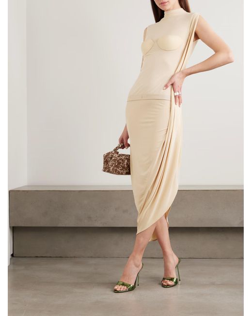 Jean Paul Gaultier White Panelled Midi Dress