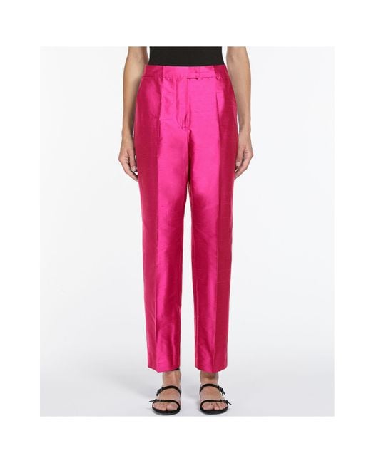 Max Mara Pink Straight Casual Pants