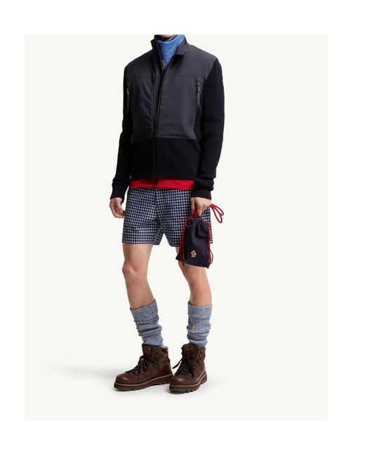 Moncler Blue Grenoble Padded Zip-Up Cardigan for men