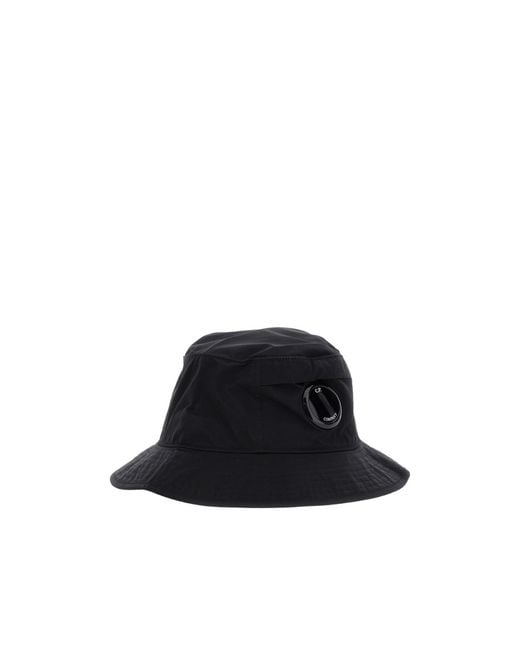 C P Company Black Chrome-R Lens Bucket Hat for men
