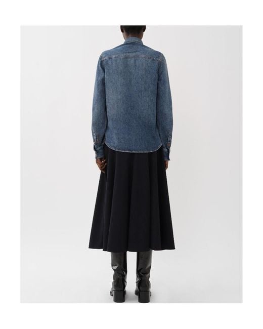 Chloé Blue Long-Sleeved Denim Shirt