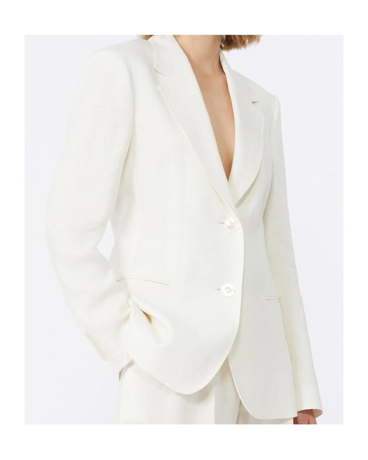 Max Mara White Studio Bello Single-Breasted Blazer