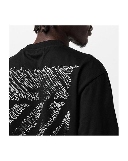 Off-White c/o Virgil Abloh Black Scribble Regular Fit T-Shirt for men