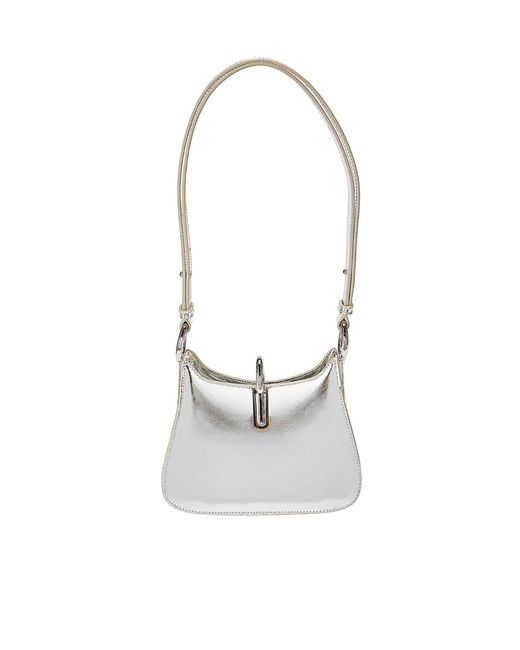 Rabanne White Rabanne Small Ring Shoulder Bag