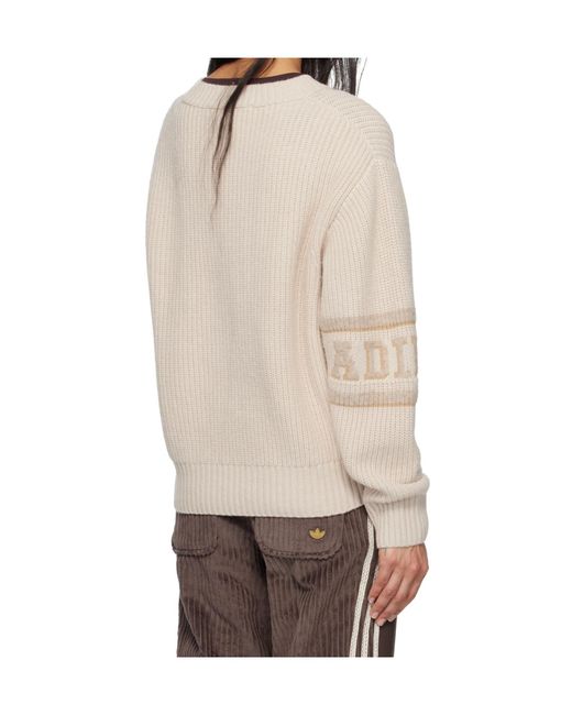 Adidas Originals Blue X Clot By Edison Chen V-Neck Logo Knitwear for men
