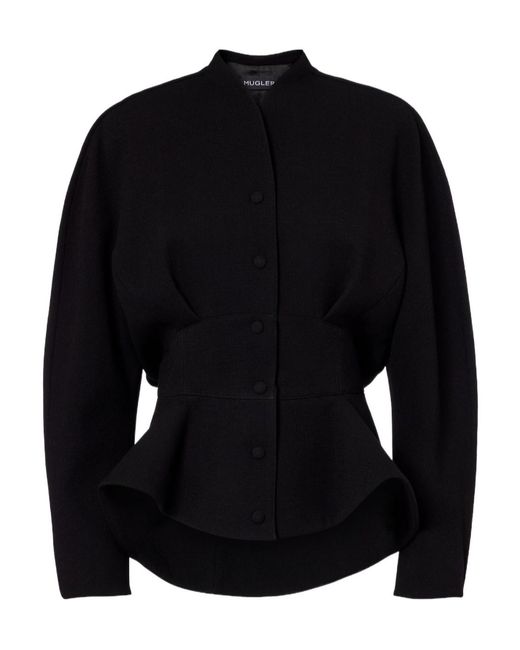 Mugler Black Lily-Pad Casual Jacket