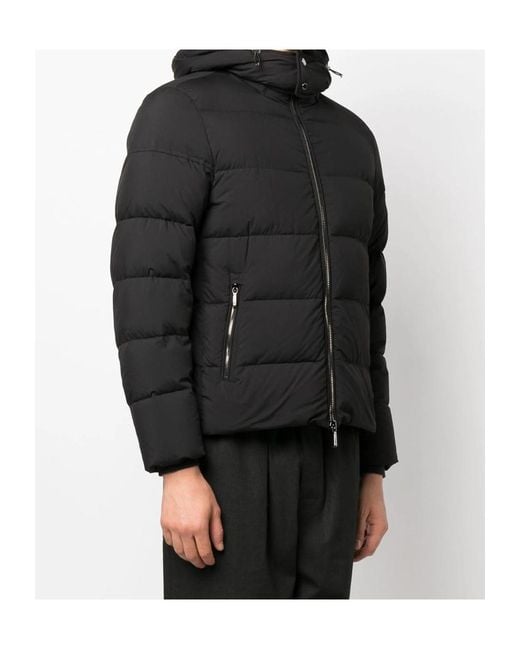 Moorer Black Long-Sleeved Down Jacket for men