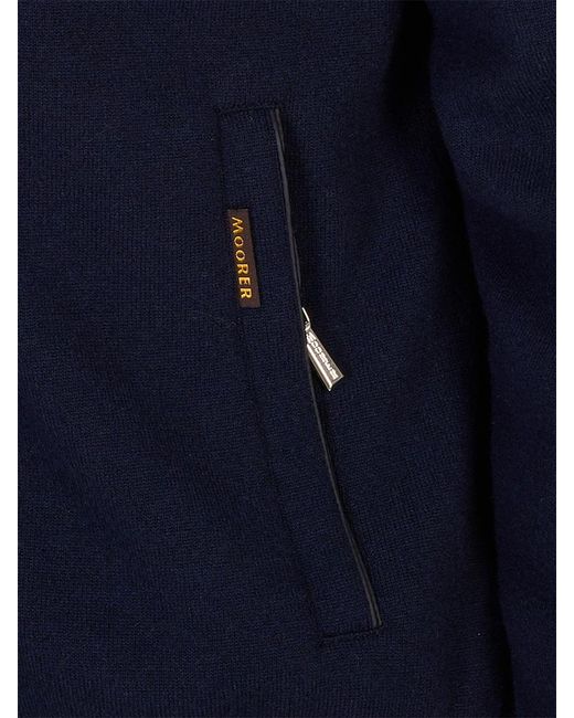 Moorer Blue Long-Sleeve Down Jacket for men
