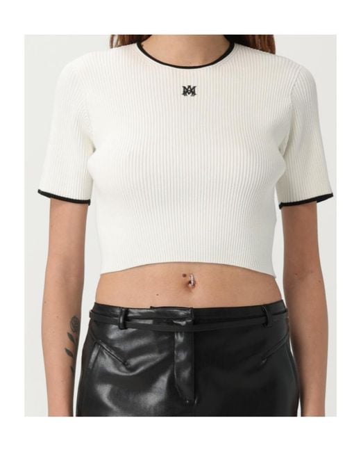 Amiri White Short-Sleeved Knitted Shirt