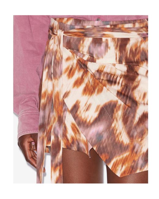 Isabel Marant Pink Isabel Marant Étoile Berenice Self-Tied Mini Skirt