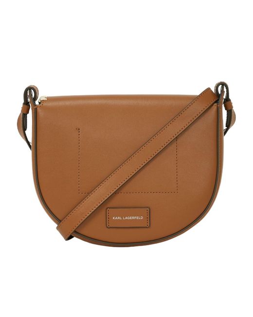 Karl Lagerfeld Brown K/Circle Crossbody Bag