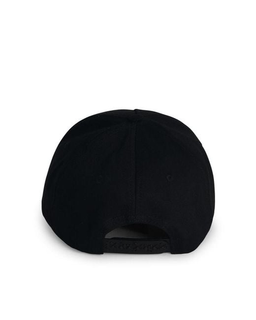 Palm Angels Black Logo Embroidered Baseball Cap