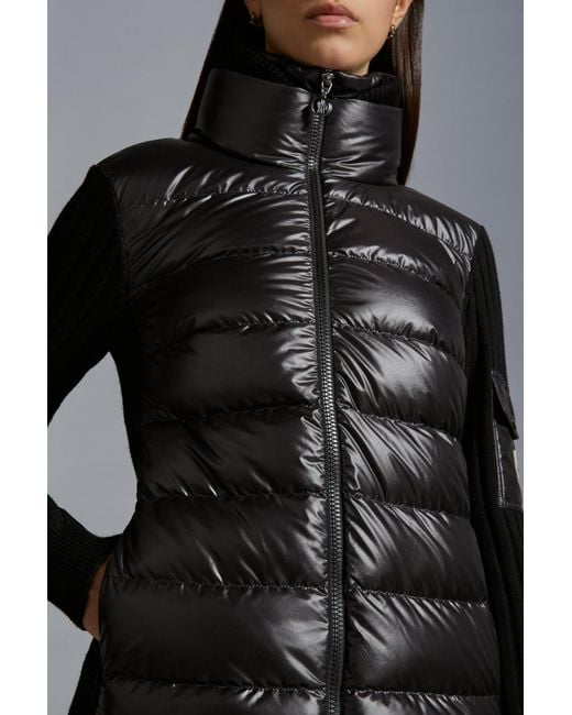 Moncler Black Panelled Zip-Up Padded Jacket