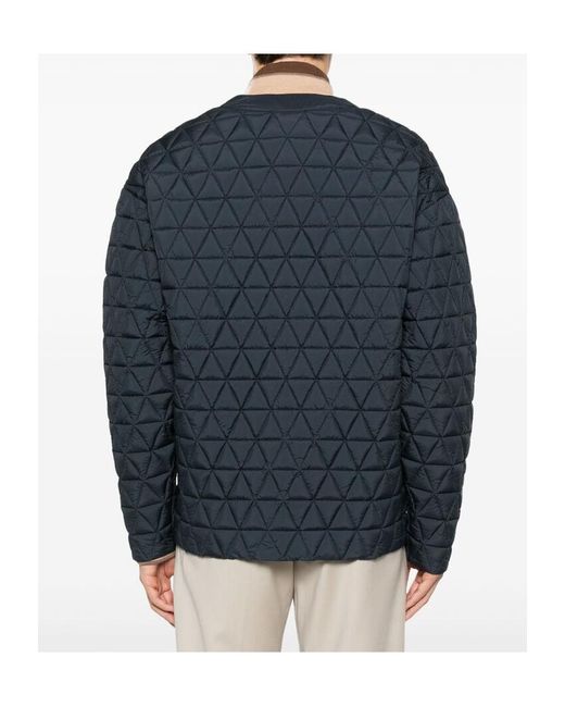 K-Way Blue V-Neck Padded Jacket for men