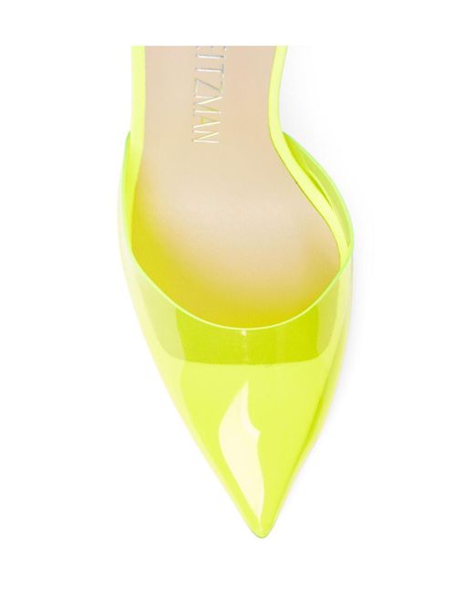 Stuart Weitzman Yellow Pointed High Heels