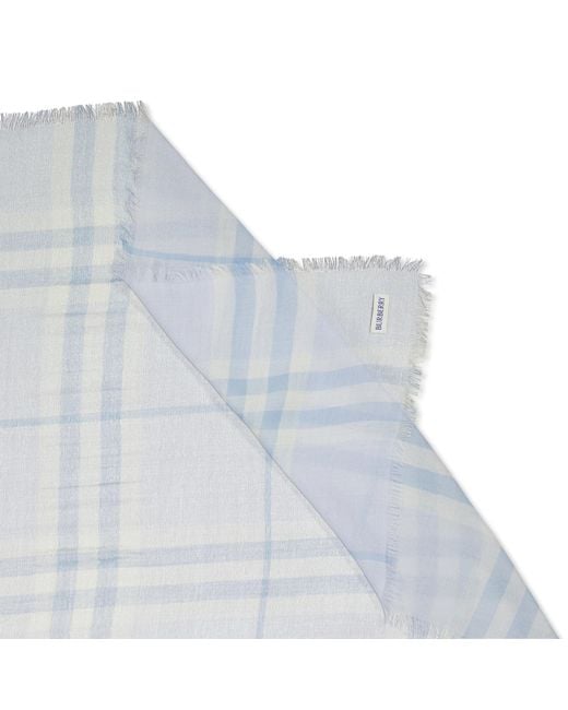 Burberry Blue Minimalist Versatile Scarf