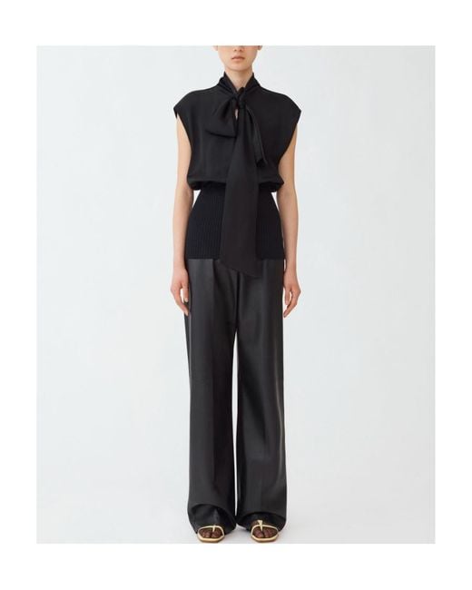 Fabiana Filippi Blue Sleeveless Panelled Blouse