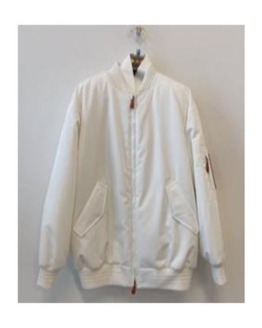 Loro Piana White Zippered Casual Jacket
