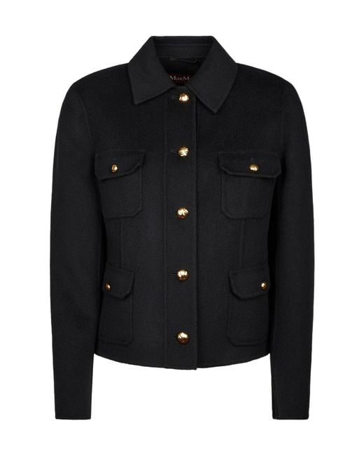 Max Mara Black Studio Regular Fit Varsity Jacket