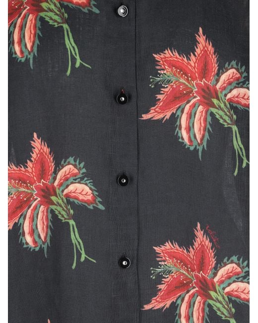 Valentino Multicolor Floral Printed Short-Sleeved Shirt