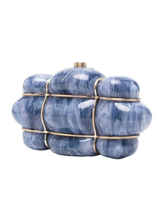 Cult Gaia Blue Irregularly Shaped Clutch