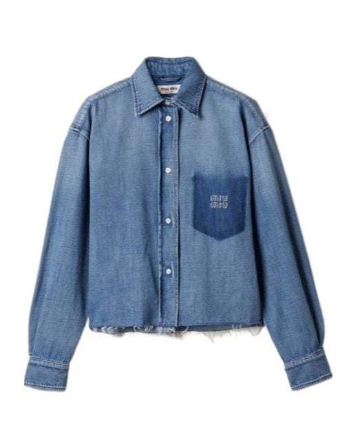 Miu Miu Blue Denim Shirt