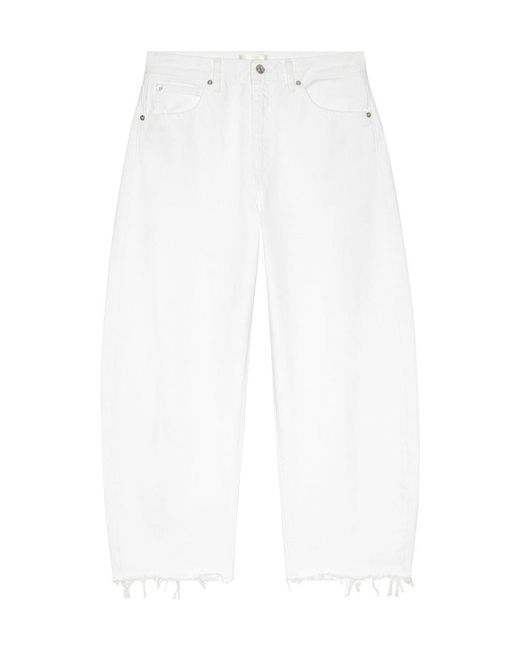 FRAME White Belt Loop Jeans