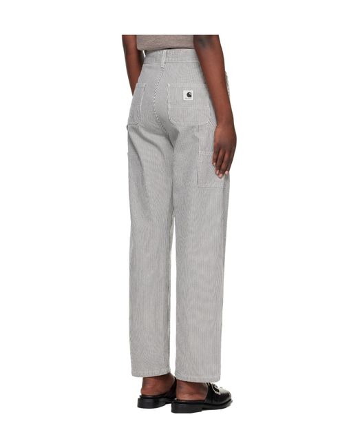 Carhartt Gray Casual Pants With Belt Loops