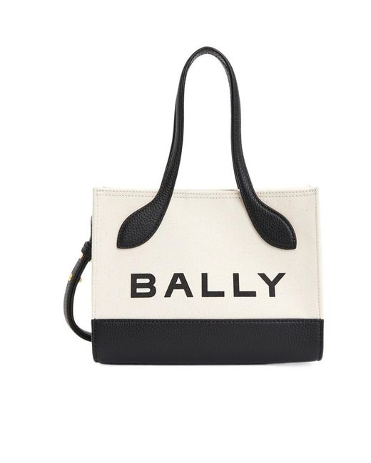 Bally White Logo Shoulder Bag