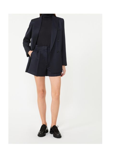 Max Mara Blue Double Breasted Button-Up Blazer